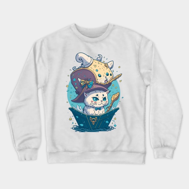 Captain Catbeard - Sailing the Seven Seas Crewneck Sweatshirt by ZeePixels